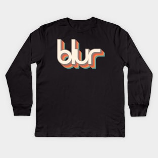 Blur Retro Kids Long Sleeve T-Shirt